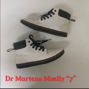 Dr Martens Maelly Waffle Cotton White Boot…